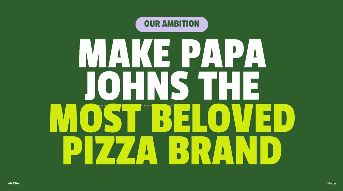 Make Papa John's the Most Beloved Pizza Brand mission